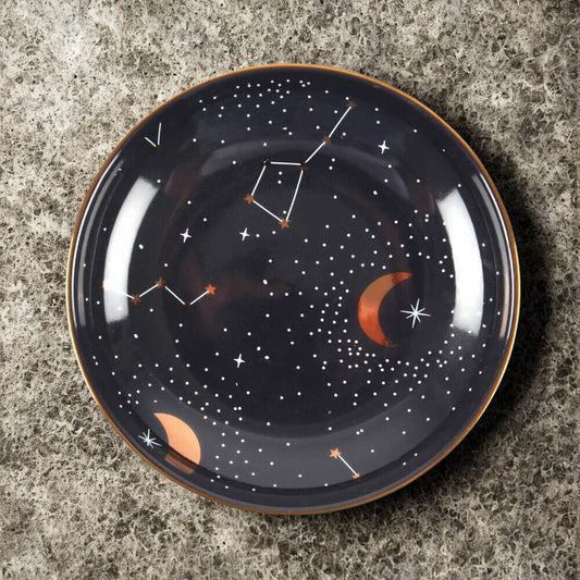 Purple Astrology Star Sign Ceramic Trinket Dish