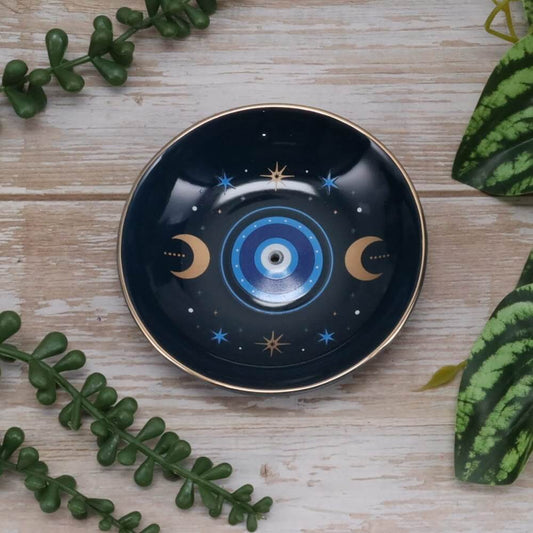 Blue All Seeing Eye Print Incense Holder