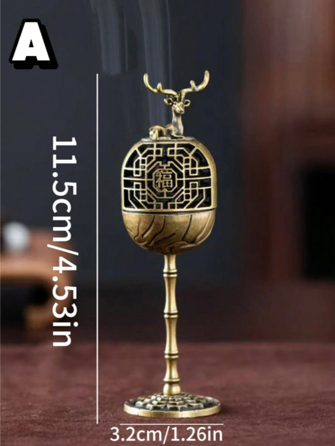 Metal Standing Lantern Incense Burner